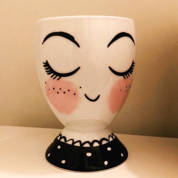 happy face plant holder/ pencil cup